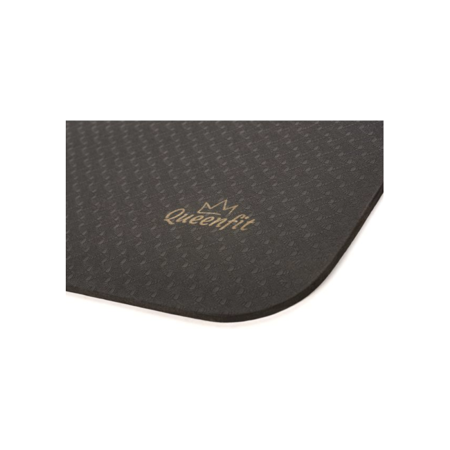 Йога-мат Queenfit Mandala TPE 5 мм черный с золотым