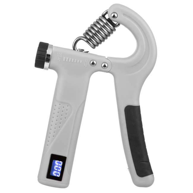 Эспандер регулируемый Gymtek 10-100кг со счетчиком серый