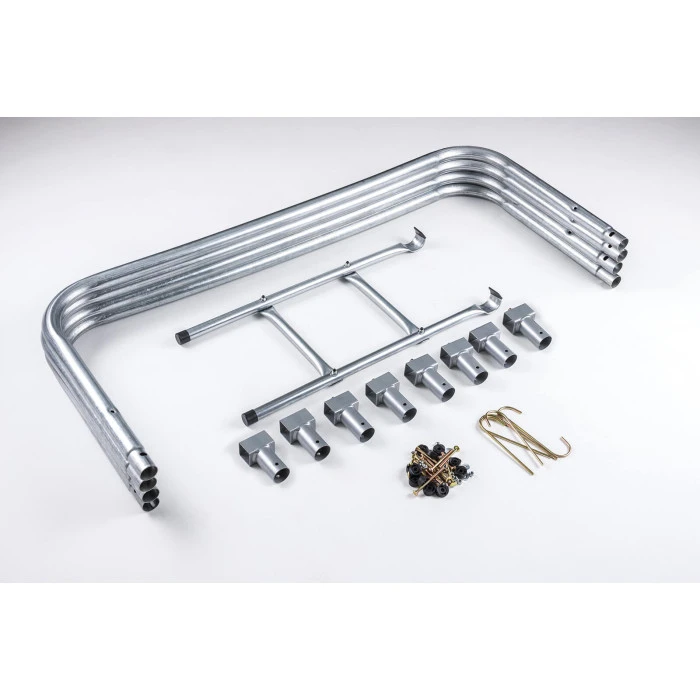 Батут Hop-Sport 12ft (366см) синий с внутренней сеткой