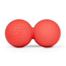 Силіконовий масажний подвійний м'яч 63 мм Hop-Sport HS-S063DMB червоний