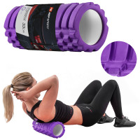 Роллер массажер (валик, ролик) Hop-Sport EVA 33см HS-A033YG фиолетовый
