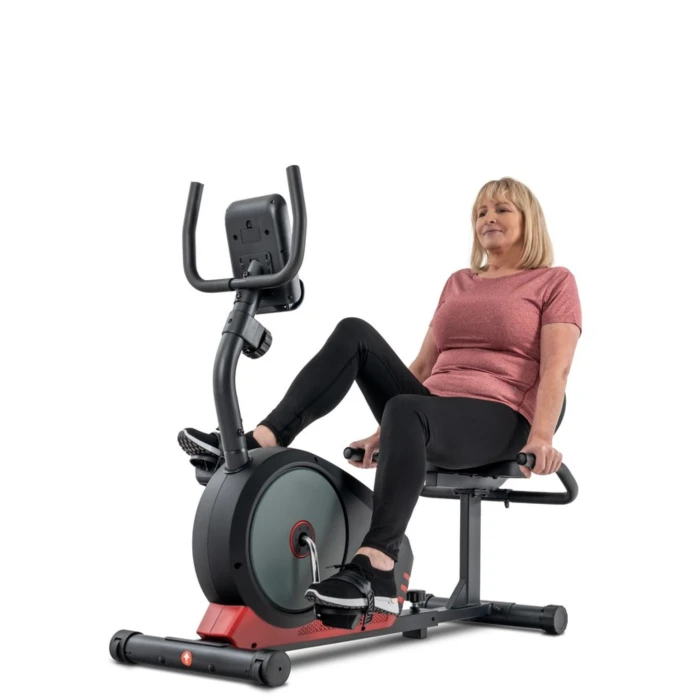 Горизонтальний велотренажер HS-040L Root чорно-червоний - model 2020