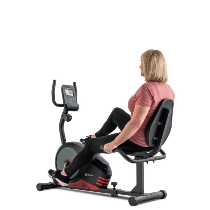 Горизонтальний велотренажер HS-040L Root чорно-червоний - model 2020