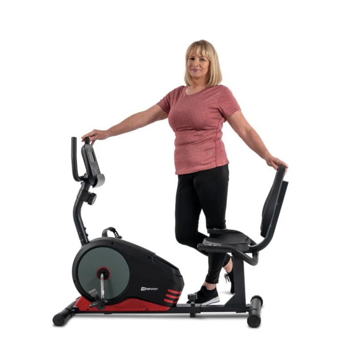 Горизонтальний велотренажер HS-040L Root чорно-червоний - model 2020