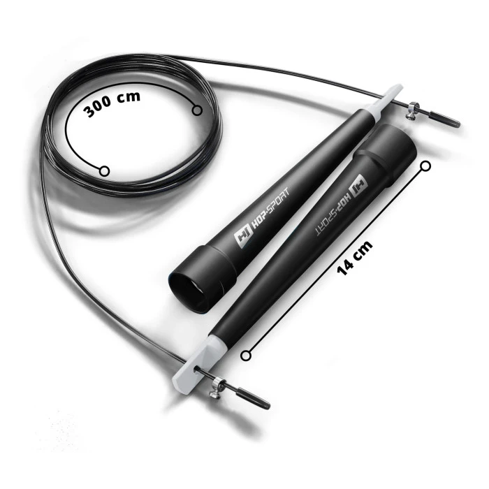 Скакалка Hop-Sport Crossfit с пластиковыми ручками HS-P010JR черная