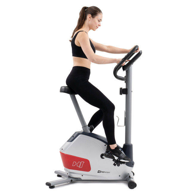 Велотренажер магнитный Hop-Sport HS-035H Leaf серебристый