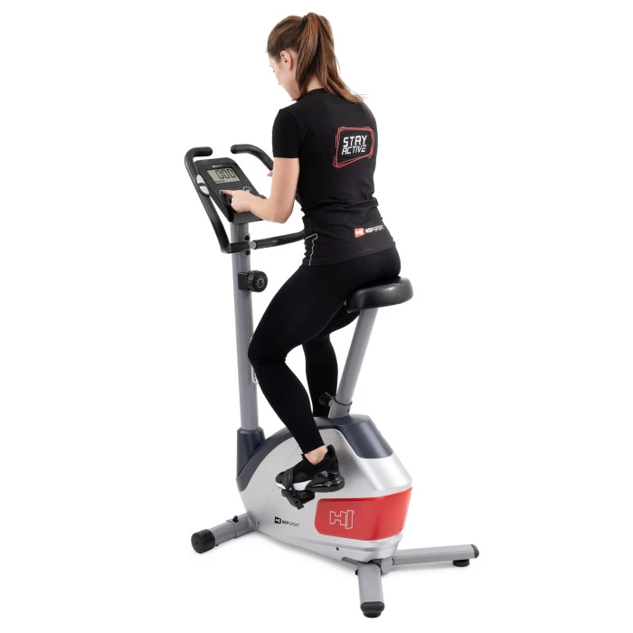 Велотренажер магнітний Hop-Sport HS-035H Leaf сріблястий