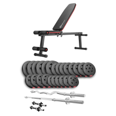 Набір Hop-Sport Premium 135кг з лавою HS-1010 Pro, штангами та гантелями