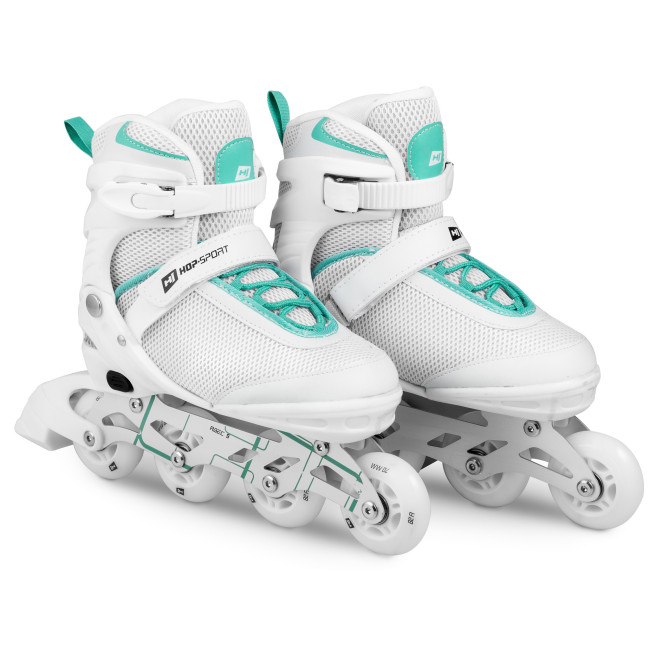 Роликовые коньки 3в1 Hop-Sport HS-903 Motion S (размер) Бело-мятные Роликовые коньки 3в1 Hop-Sport HS-903 Motion S (размер) Бело-мятные