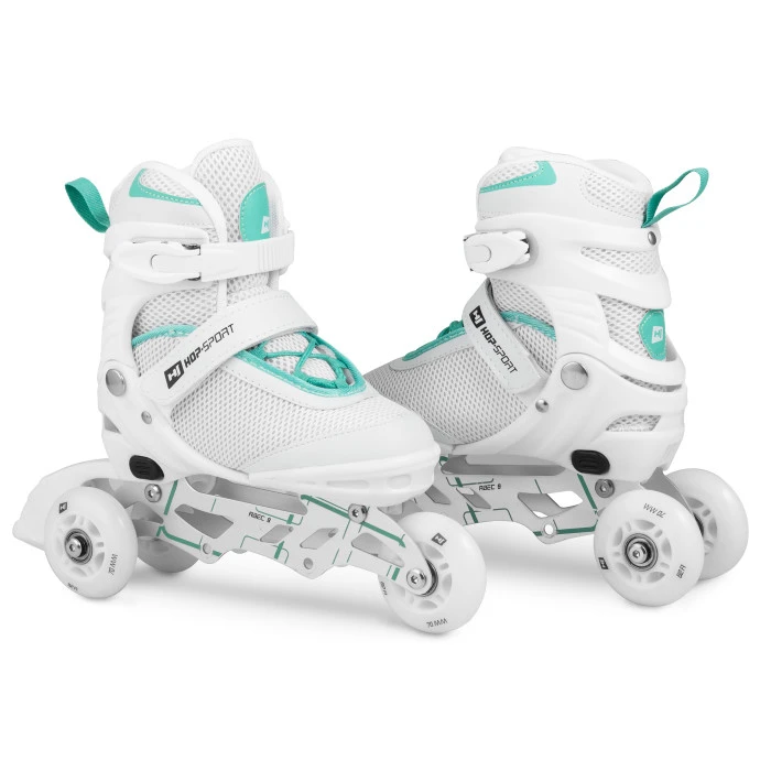 Роликовые коньки 3в1 Hop-Sport HS-903 Motion S (размер) Бело-мятные