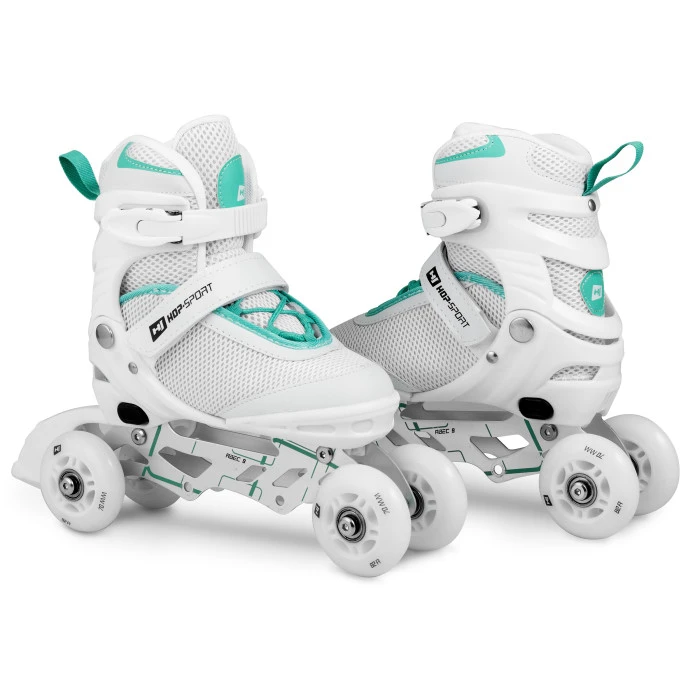 Роликовые коньки 3в1 Hop-Sport HS-903 Motion S (размер) Бело-мятные