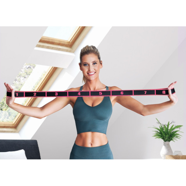 Резинка для фитнеса с петлями 12-30кг HS-N904GB розовая