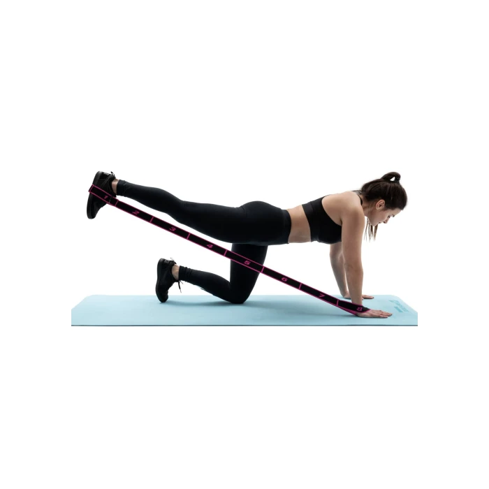 Резинка для фитнеса с петлями 12-30кг HS-N904GB розовая