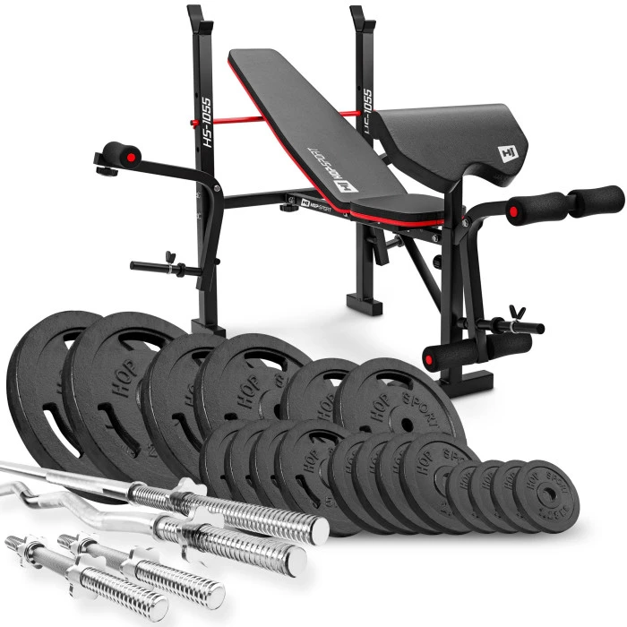Набор STRONG 146кг со скамейкой HS-1055