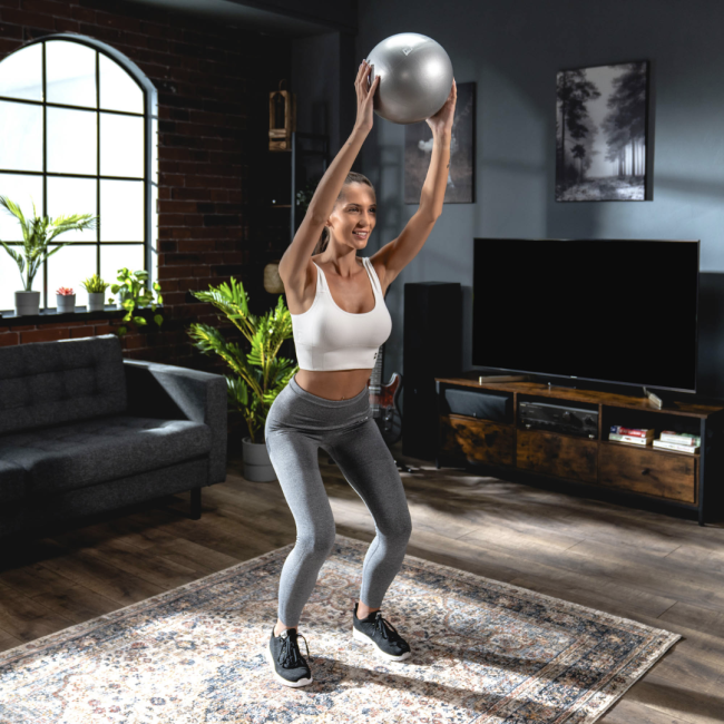 Фитбол Hop-Sport 25см серебристый