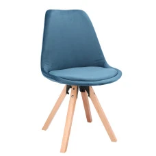 Стілець Saida Jumi у скандинавському стилі з дерев'яними ніжками аквамарин