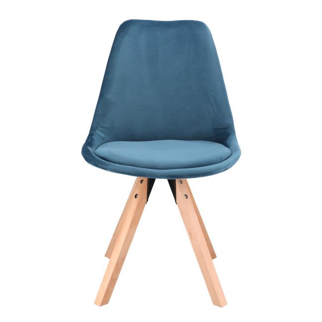 Стул Saida Jumi в скандинавском стиле с деревянными ножками аквамарин