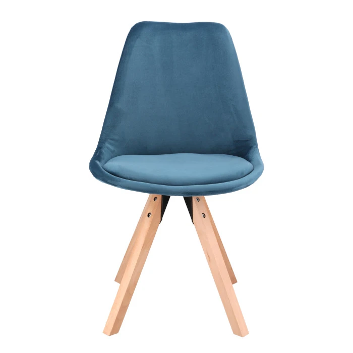 Стілець Saida Jumi у скандинавському стилі з дерев'яними ніжками аквамарин