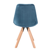 Стілець Saida Jumi у скандинавському стилі з дерев'яними ніжками аквамарин