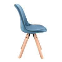 Стілець Saida Jumi у скандинавському стилі з дерев'яними ніжками аквамарин