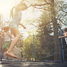 Батут Jumi Motion Sport Line 10ft (305см) с внутренней сеткой синий