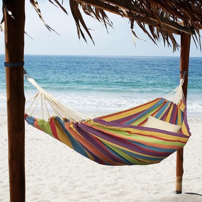 Гамак гавайский Jumi Garden тканевый с чехлом цветной.