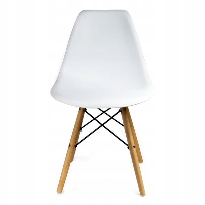 Стілець Eva Jumi у скандинавському стилі з дерев'яними ніжками білий