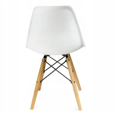 Стілець Eva Jumi у скандинавському стилі з дерев'яними ніжками білий