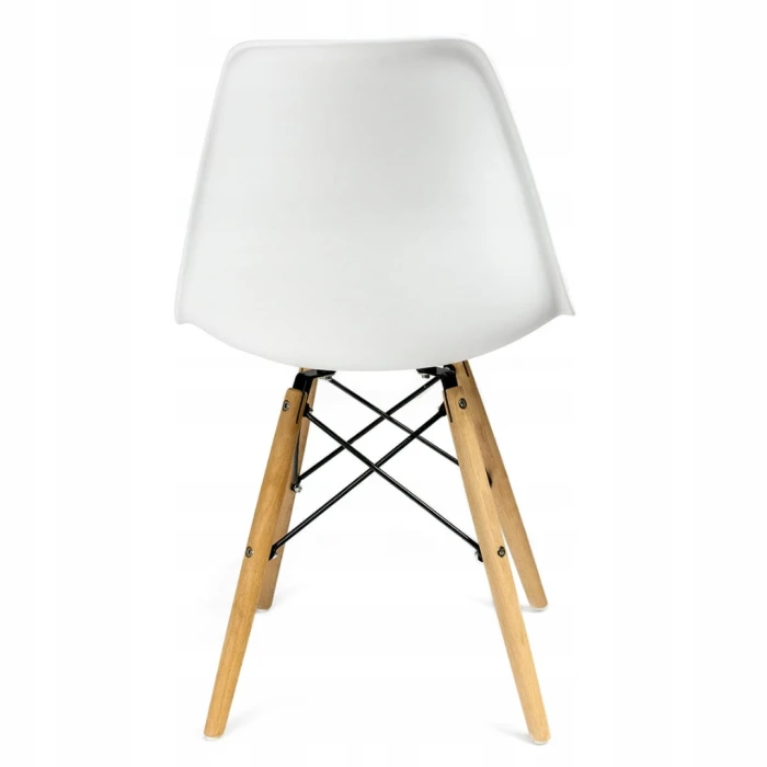 Стілець Eva Jumi у скандинавському стилі з дерев'яними ніжками білий