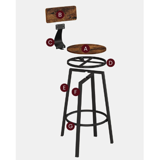 Барный стул Leobert Comfy 2 штуки Loft