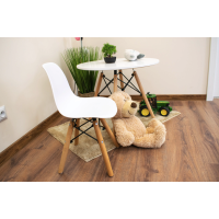 Дитячий стільчик Leobert Zubi зі спинкою білий