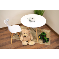 Дитячий стільчик Leobert Zubi зі спинкою білий