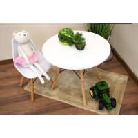 Дитячий стільчик Leobert Zubi зі спинкою білий