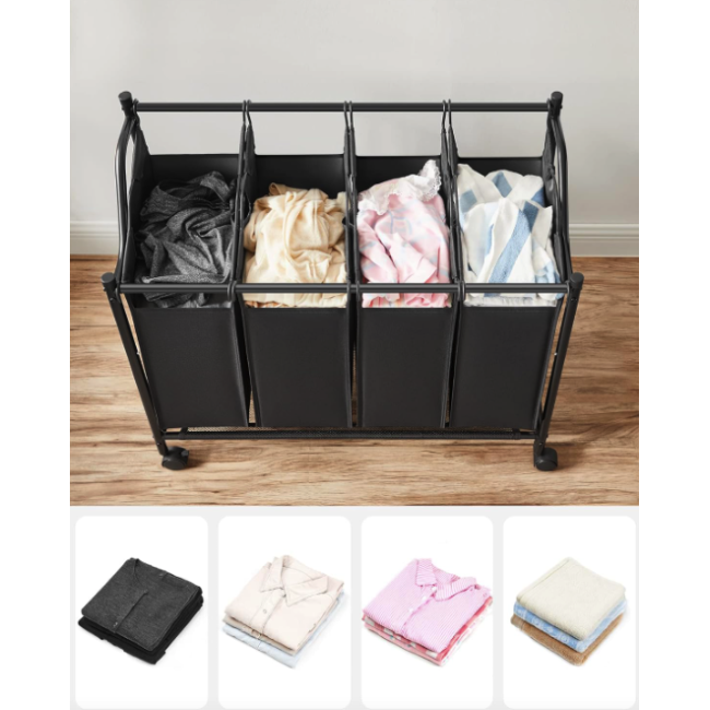 Корзина для белья Leobert Breesal 4 отделения х 35л