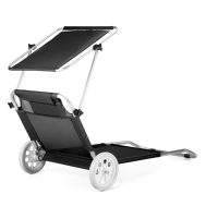 Шезлонг лежак Outtec Sun с черной крышей