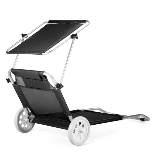 Шезлонг лежак Outtec Sun с черной крышей