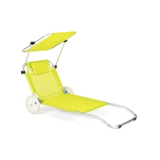 Шезлонг лежак Outtec Sun с желтой крышей