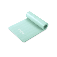 Коврик (мат) для фитнеса и йоги Queenfit NBR 1,5см бирюзовый