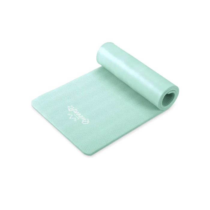 Коврик (мат) для фитнеса и йоги Queenfit NBR 1,5см бирюзовый