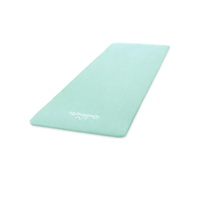 Коврик (мат) для фитнеса и йоги Queenfit NBR 1,5см бирюзовый