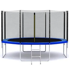 Батут SJ 13ft (404см) синій із зовнішньою сіткою