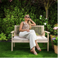 Садовая скамейка Di Volio Teracina со спинкой бежевый