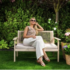 Садовая скамейка Di Volio Teracina со спинкой бежевый