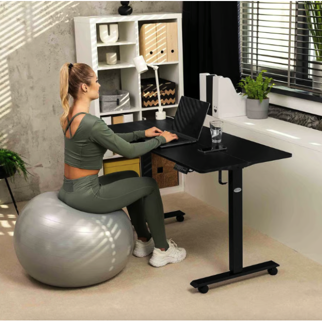 Компьютерный стол с регулируемой высотой Di Volio Amone черный