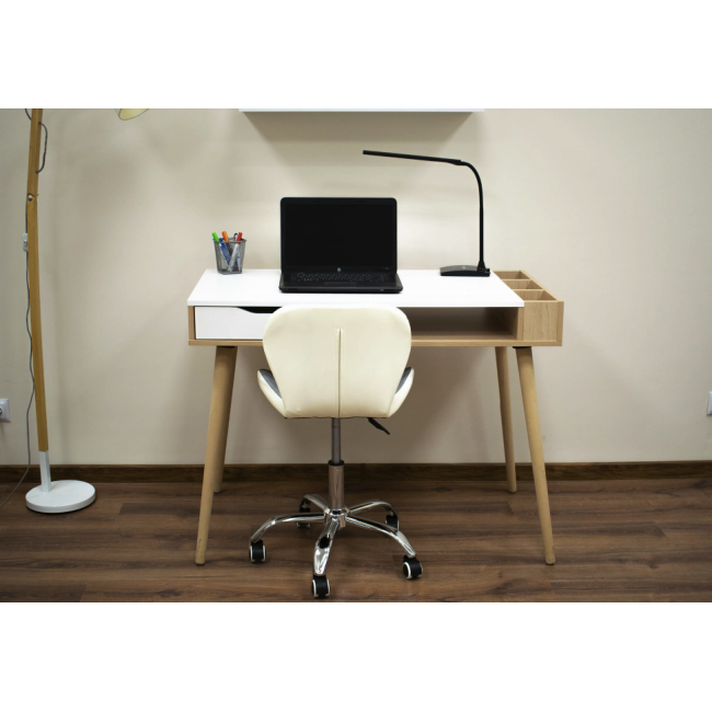 Офісне крісло Leobert Avola сіро-білий