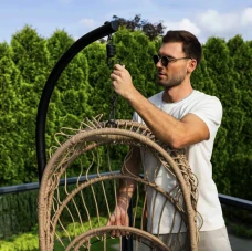 Підвісне крісло-кокон Di Volio Beluno бежевий