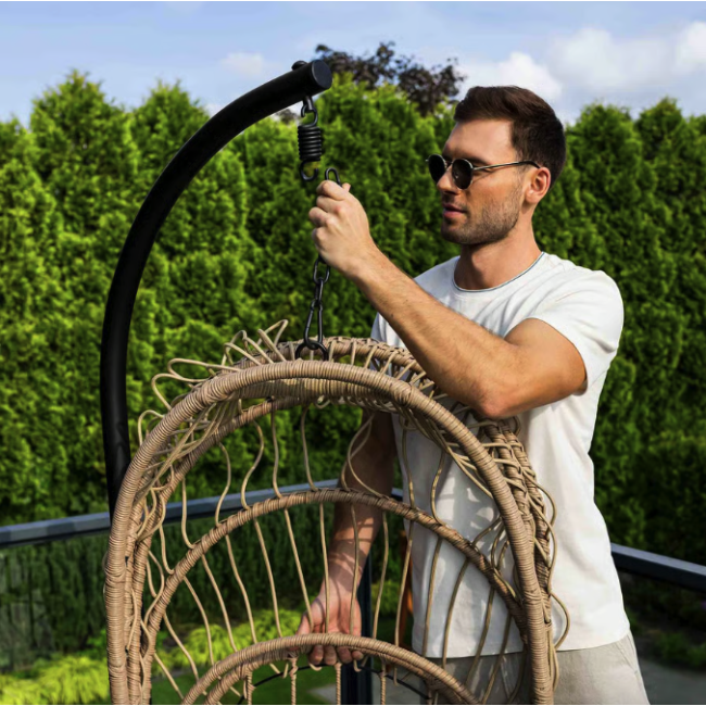 Підвісне крісло-кокон Di Volio Beluno бежевий