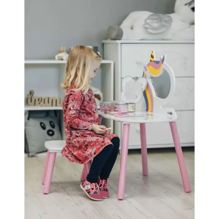 Дитячий туалетний столик Chomik LILY з дзеркалом + стілець