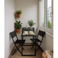 Комплект балконной мебели Jumi Kirbi с тумбой + 2 кресла.