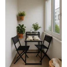 Комплект балконной мебели Jumi Kirbi с тумбой + 2 кресла.